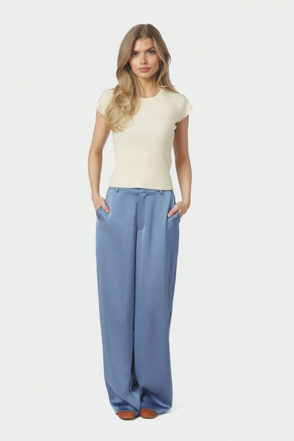 Emmet Heavy Sateen Pants - Smoke Blue
