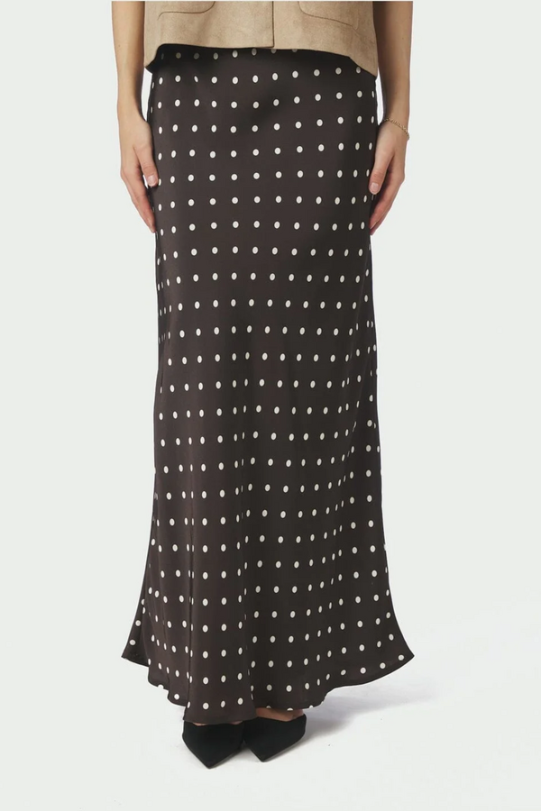 Viso Dot Skirt - Dark Brown