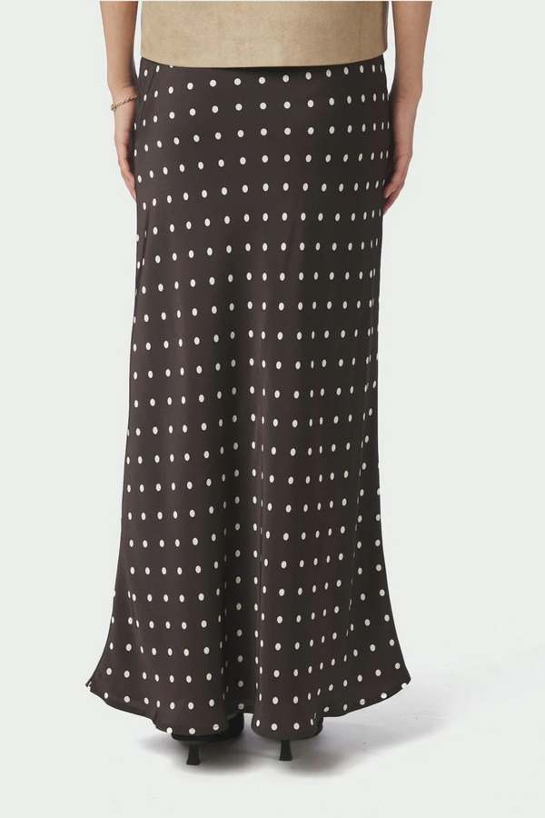 Viso Dot Skirt - Dark Brown