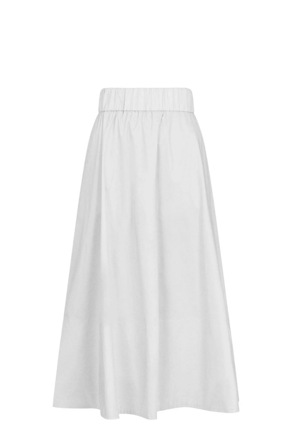 Yara Poplin Skirt - White
