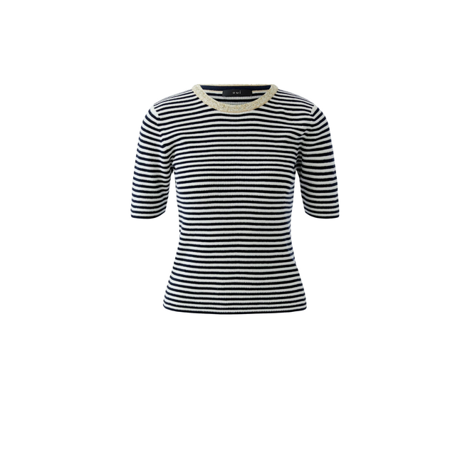 Striped Pullover - Dark Blue/White