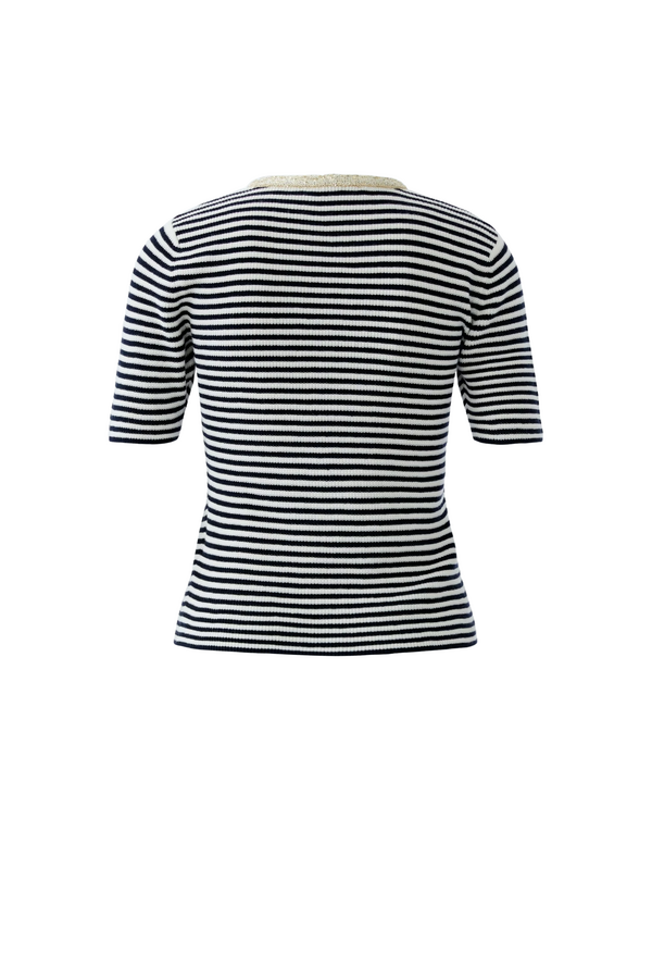 Striped Pullover - Dark Blue/White