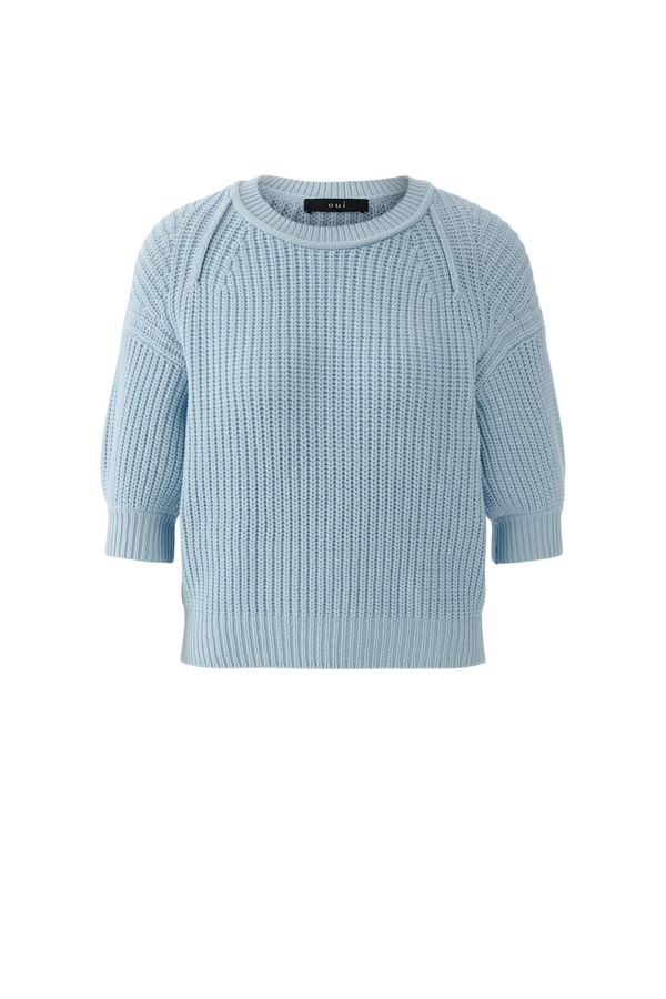 Knitted Pullover - Light Blue