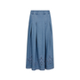 Tilly Pleat Skirt - Demin Blue