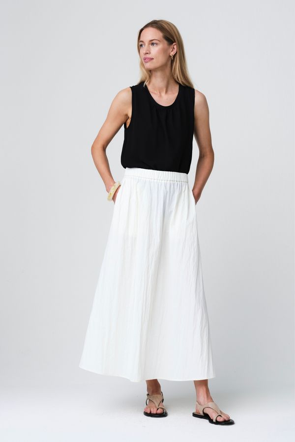 Hurana Tafeta Skirt - Off White