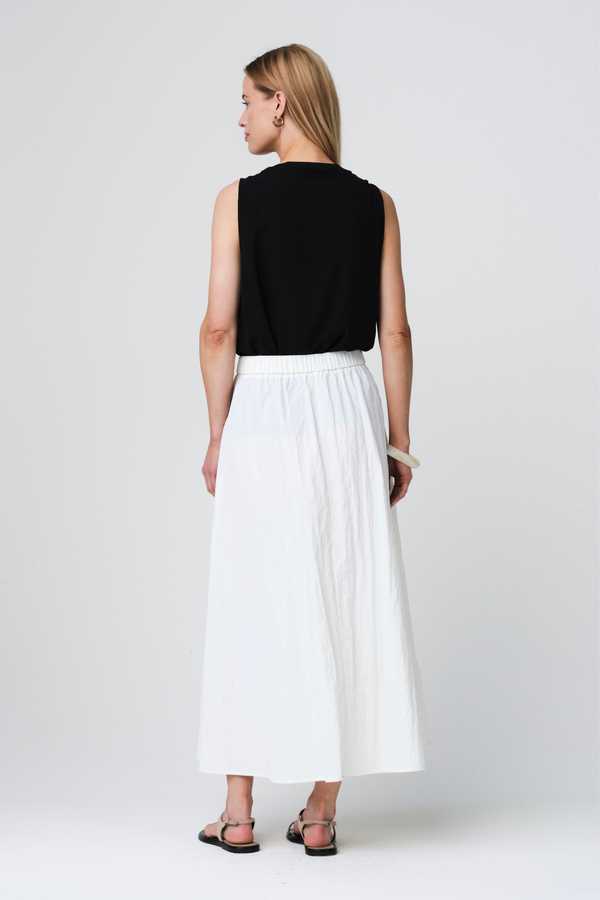 Hurana Tafeta Skirt - Off White