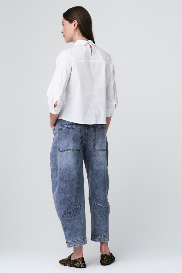 Fiorella Cotton Mix Blouse - Off White