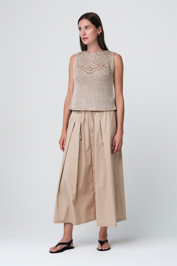 Poplin Long Skirt - Sabbia