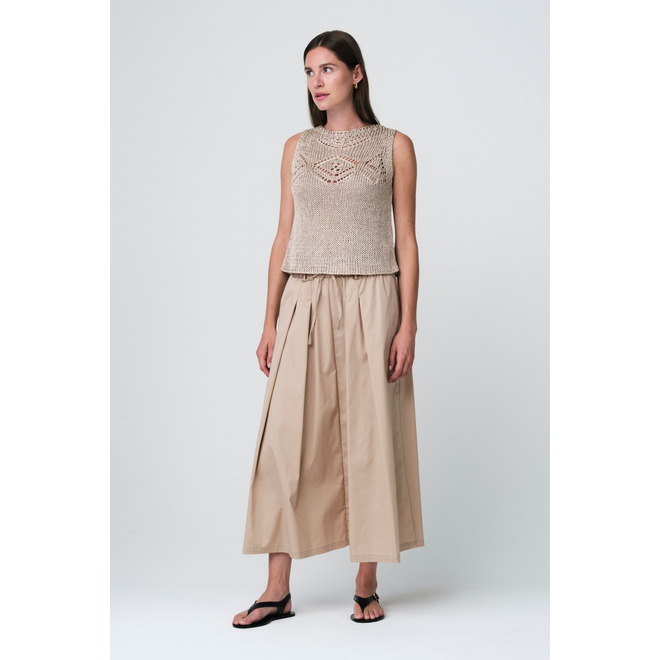 Poplin Long Skirt - Sabbia