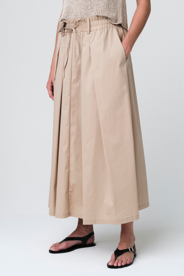 Poplin Long Skirt - Sabbia