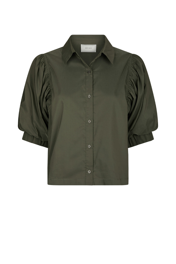 Etta Poplin Shirt - Army