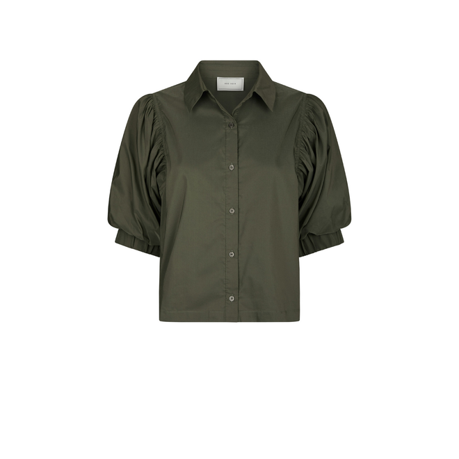 Etta Poplin Shirt - Army