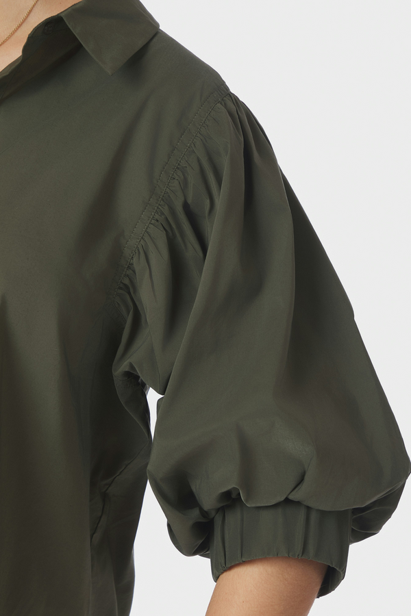 Etta Poplin Shirt - Army