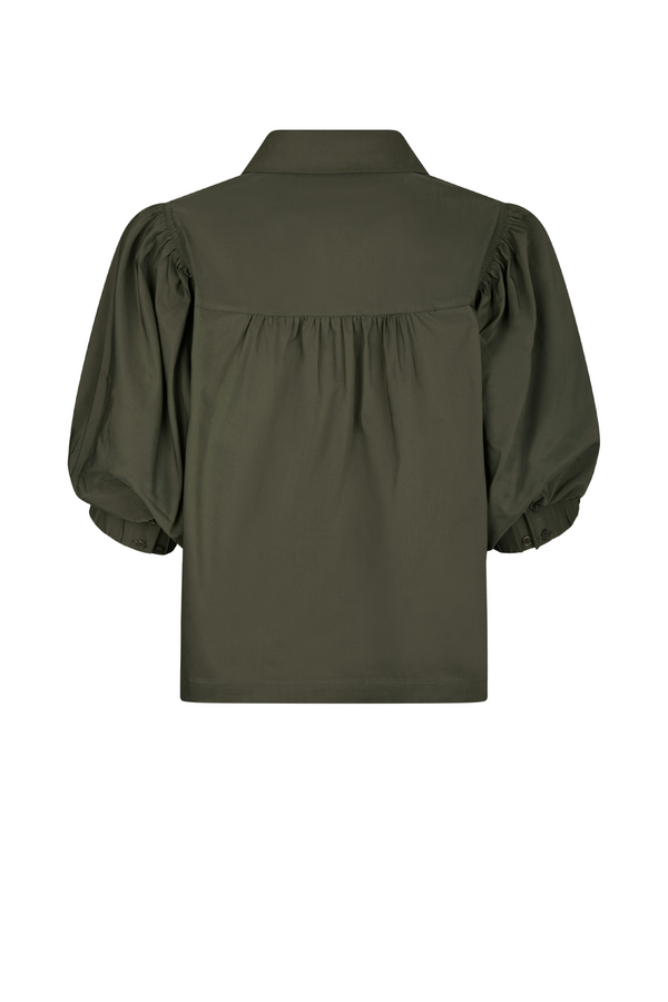 Etta Poplin Shirt - Army