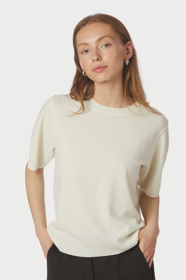 Missy Knit Tee - Creme
