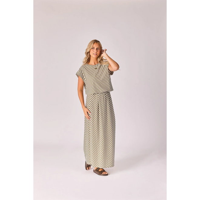 Adele T-shirt - Green Stripe