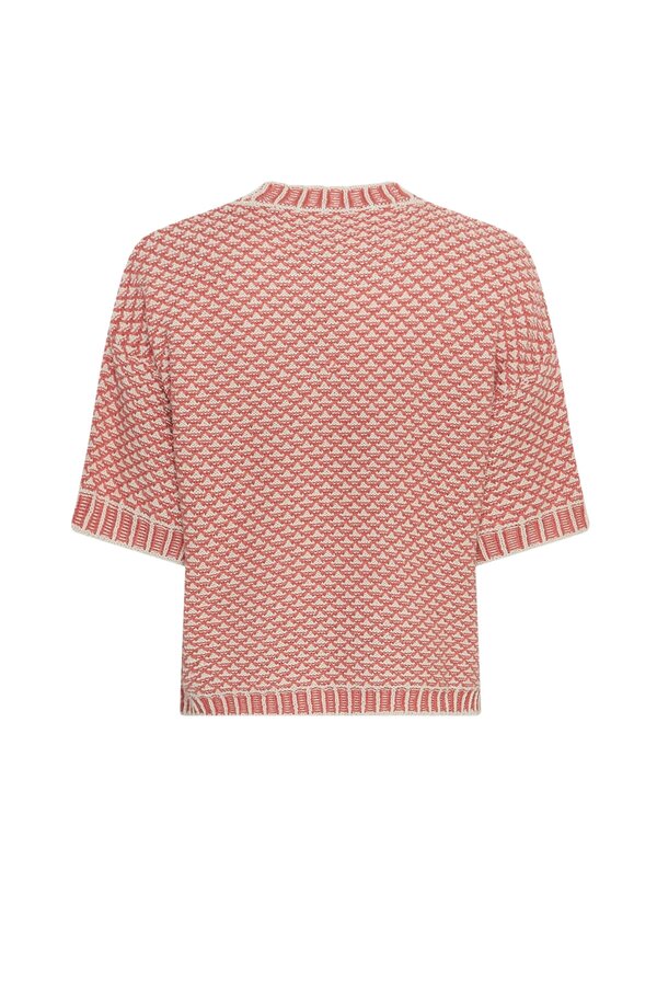 Catina Pilla 2/4 Pullover - Oatmeal/F Rose