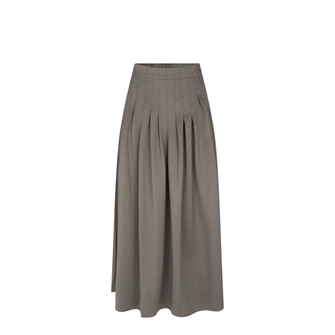 Cansu Pleated Long Skirt - Magnet