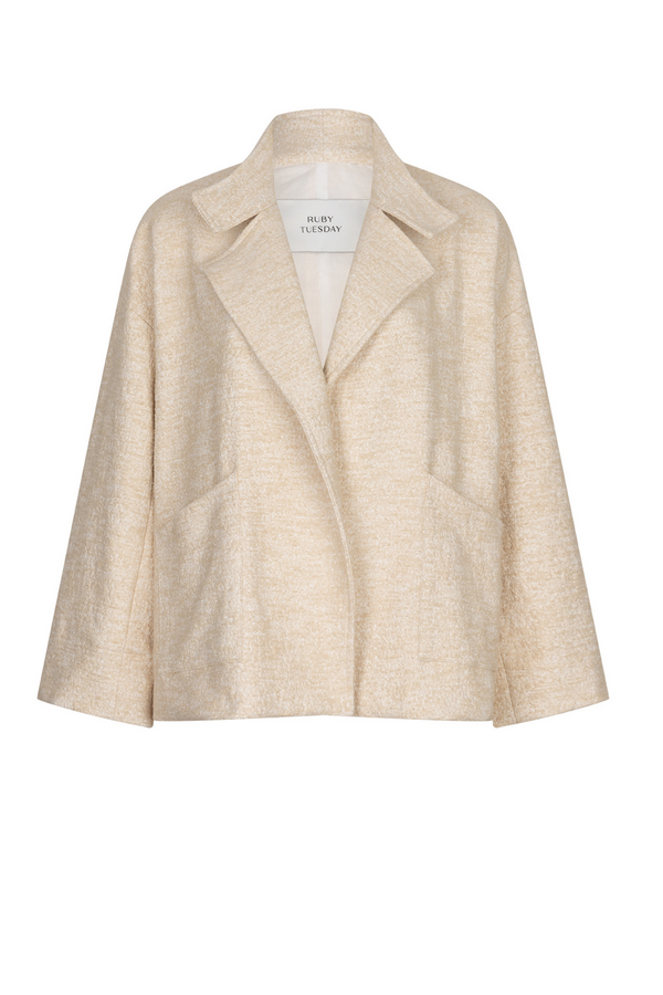 Cides Standard Collar & Lapel Vest - Light Beige Melange