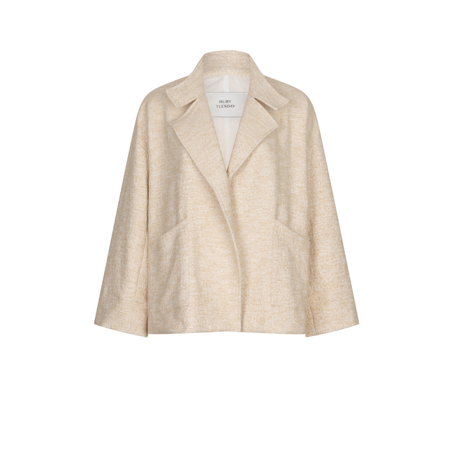 Cides Standard Collar & Lapel Vest - Light Beige Melange