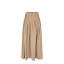 Cansu Pleated Long Skirt - Camel