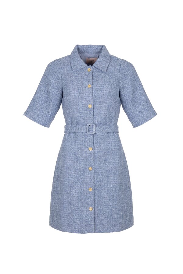 Boucle Thin Dress - Provence Blue