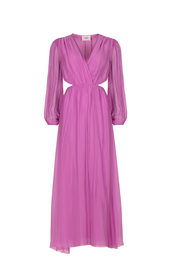 Diola Silk Dress - Pink Lemonade