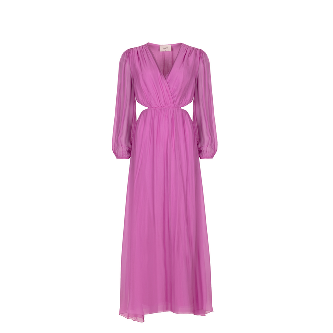 Diola Silk Dress - Pink Lemonade