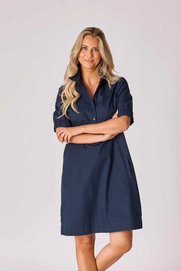 Talona Short Dress - Navy