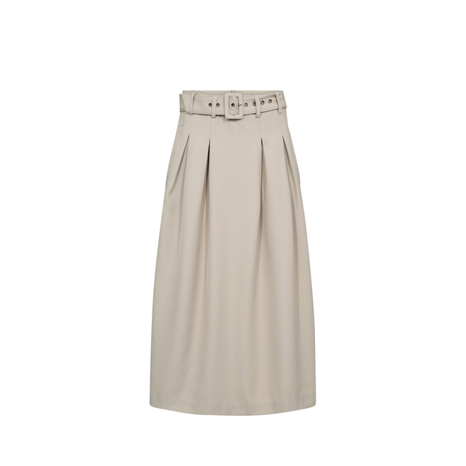 LunaCC Blet Pleat Skirt - Taupe
