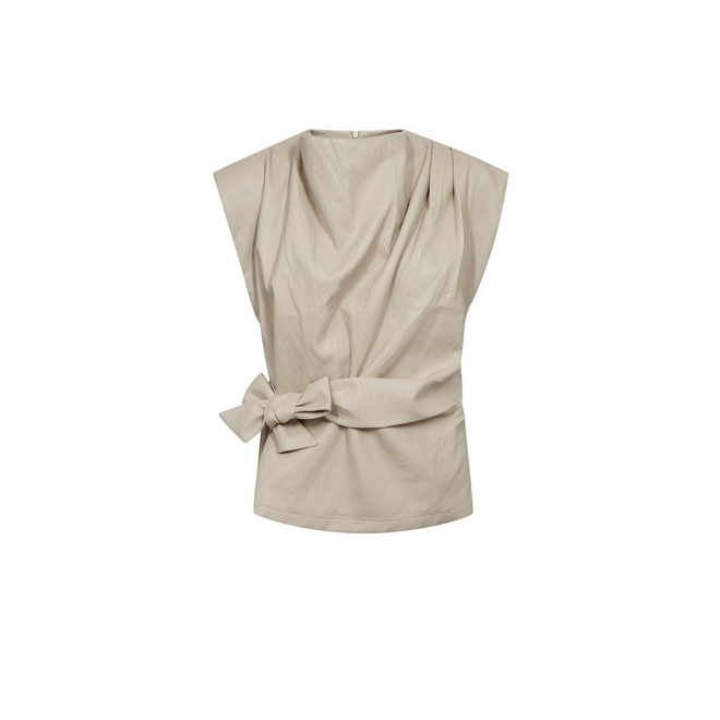 GittCC Pleat Top - Bone