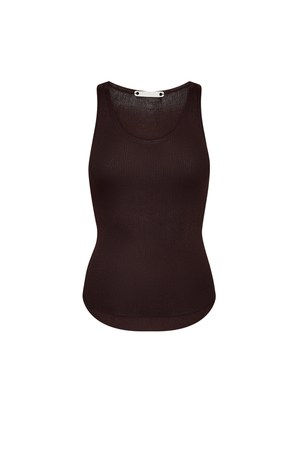 ClaireCC Rip Tanktop - Dark Brown