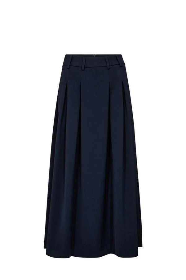 Anya Pleat Skirt - Navy