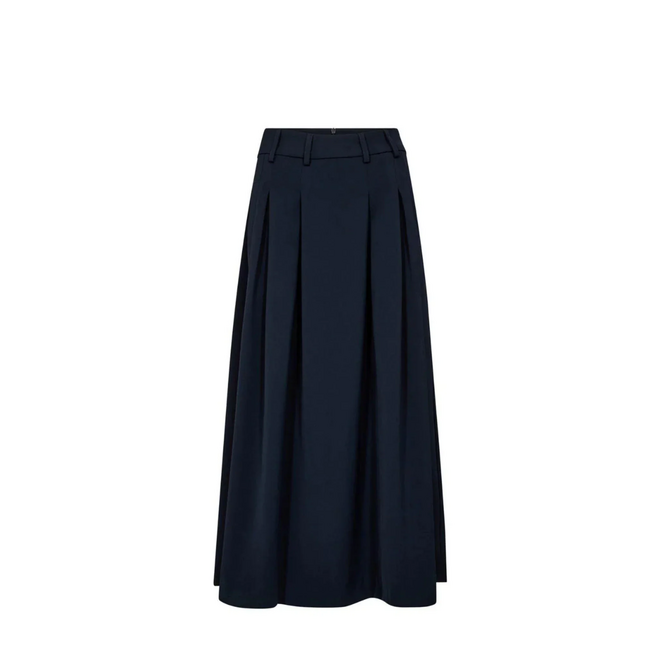 Anya Pleat Skirt - Navy