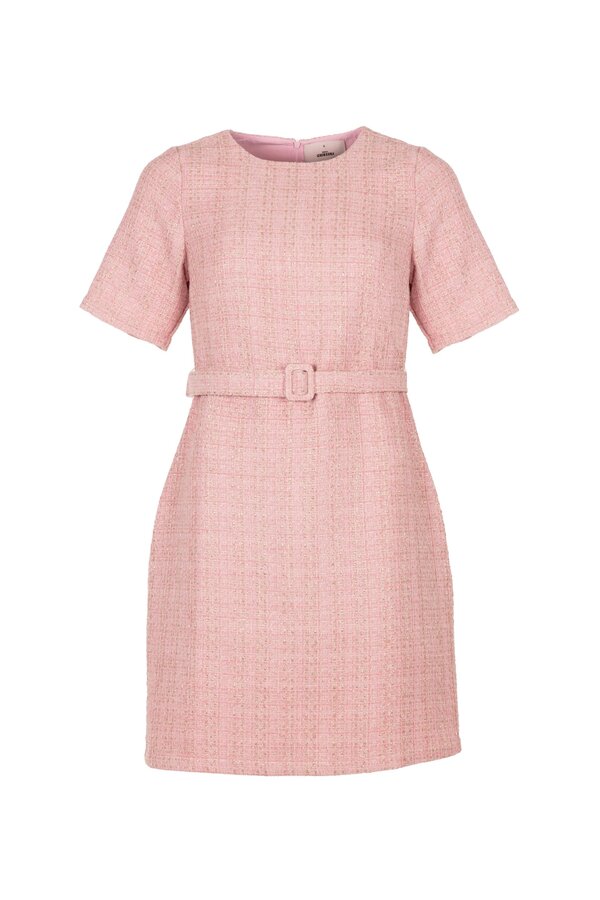 Danique Bouncle Gold Dress - Pink Lemonade