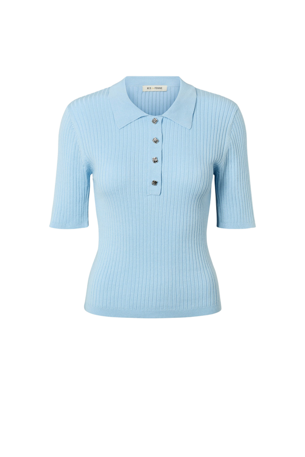 Cynthia Knit Polo - Spring Lake