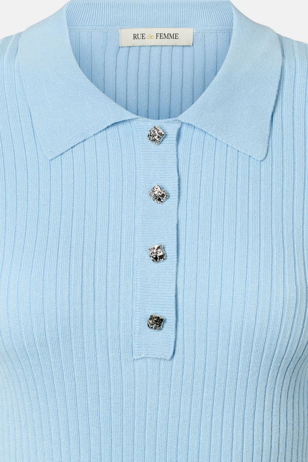 Cynthia Knit Polo - Spring Lake