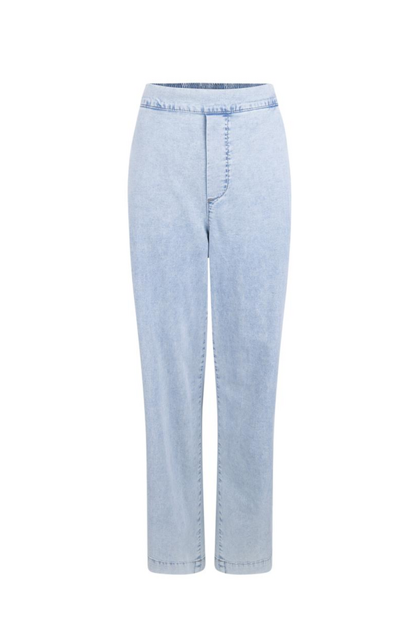 Saar Broek Long Wide Demin - Light Blue