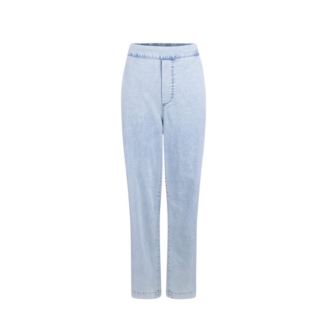 Saar Broek Long Wide Demin - Light Blue