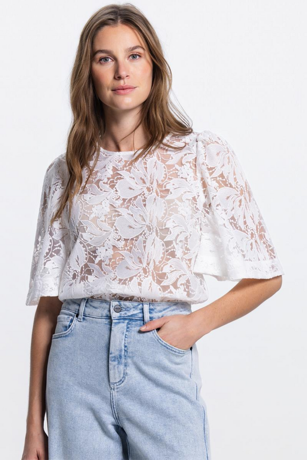 Rune Blouse Lace - Wit