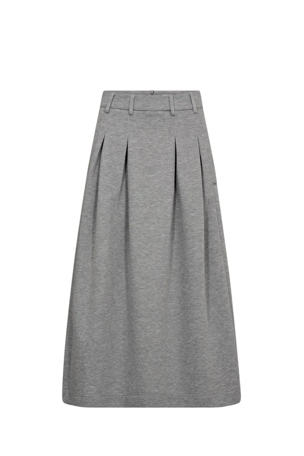 Lance Pleat Skirt - Grey Melange