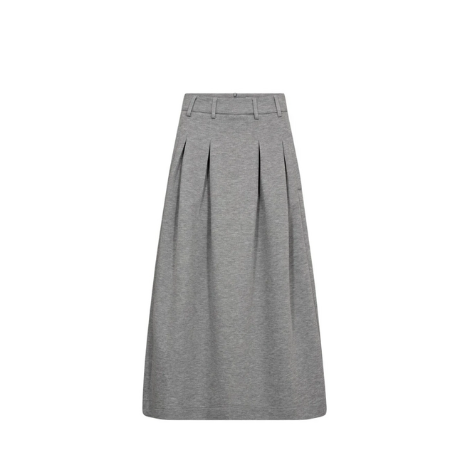 Lance Pleat Skirt - Grey Melange
