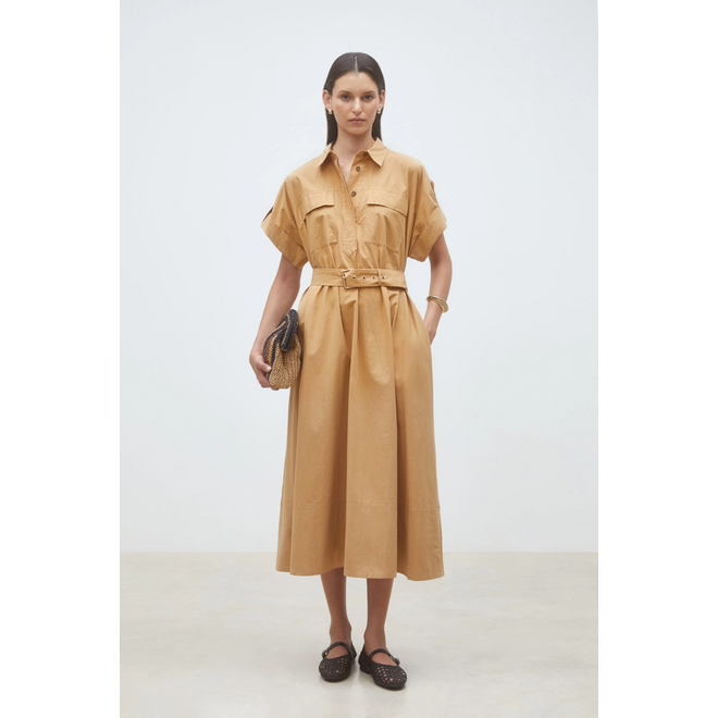 Cristal Robe Dress - Camel