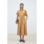 Cristal Robe Dress - Camel