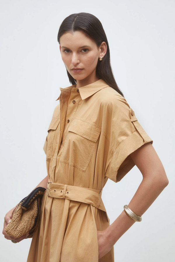 Cristal Robe Dress - Camel