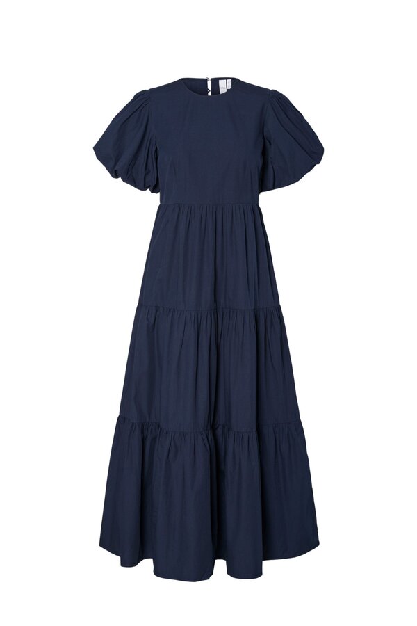 Colea SS Ankle Dress - Navy