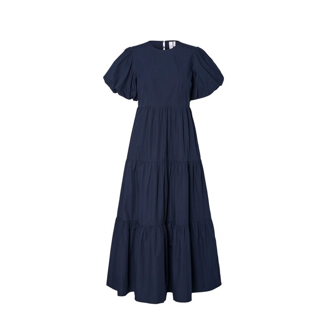 Colea SS Ankle Dress - Navy