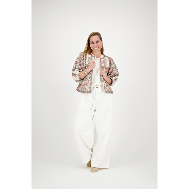 Pompon Demin Pants - White