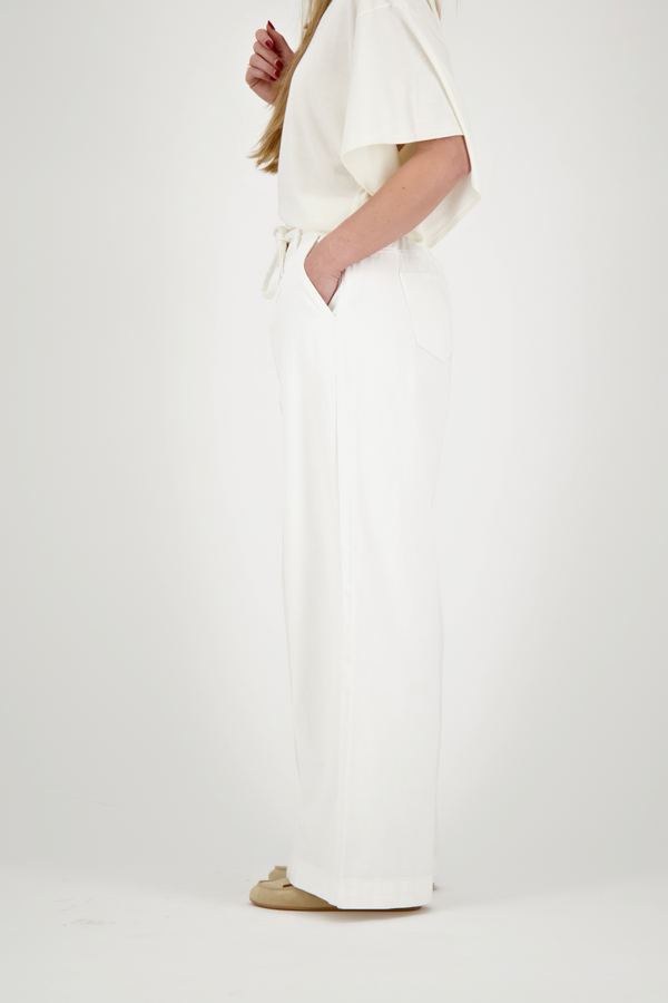 Pompon Demin Pants - White