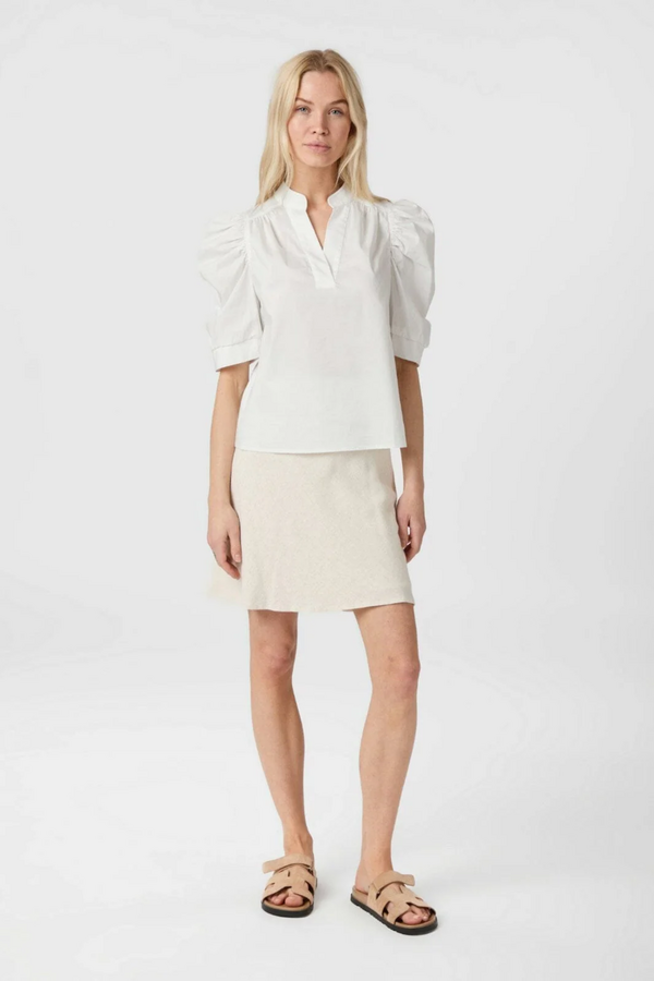 Roella Poplin Blouse - White